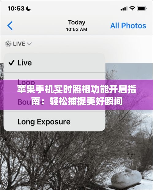 苹果手机实时照相功能开启指南：轻松捕捉美好瞬间
