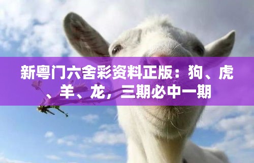 新粤门六舍彩资料正版：狗、虎、羊、龙，三期必中一期