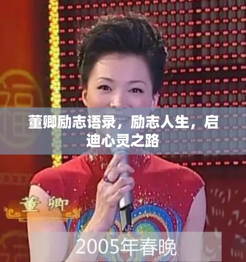 董卿励志语录，励志人生，启迪心灵之路