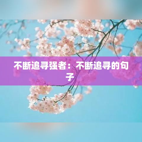 不断追寻强者：不断追寻的句子 