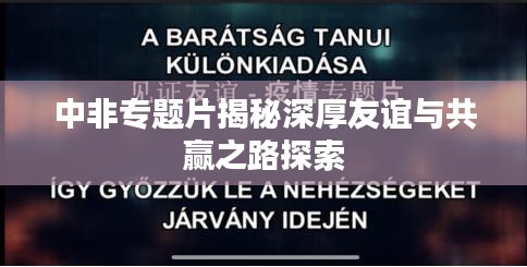 中非专题片揭秘深厚友谊与共赢之路探索