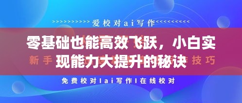零基础也能高效飞跃，小白实现能力大提升的秘诀