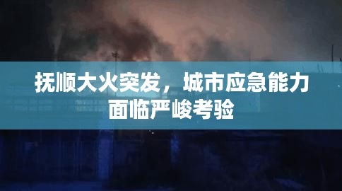 抚顺大火突发，城市应急能力面临严峻考验