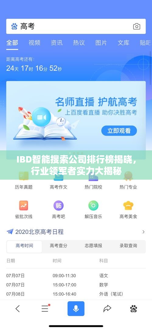 IBD智能搜索公司排行榜揭晓，行业领军者实力大揭秘