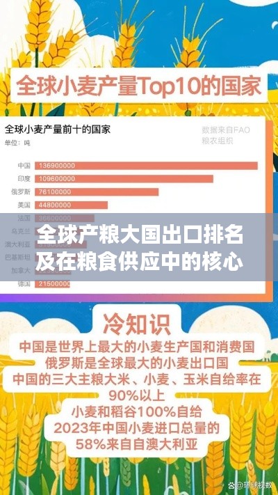 全球产粮大国出口排名及在粮食供应中的核心地位揭秘