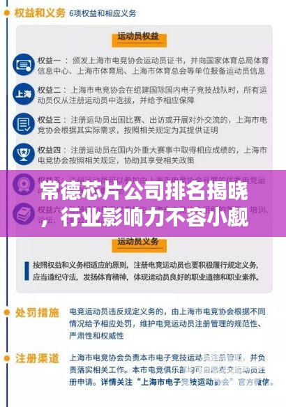 常德芯片公司排名揭晓，行业影响力不容小觑